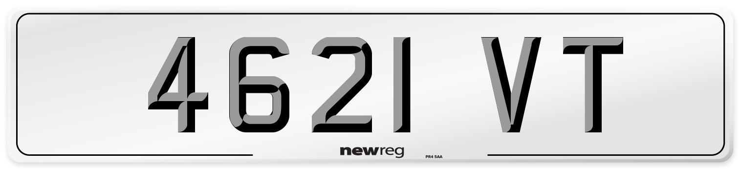 4621 VT Number Plate from New Reg